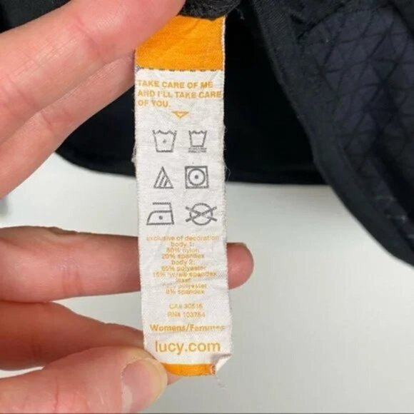 Lucy Black Quarter Zip Long Sleeve Pullover Running Athletic Jacket - Picture 6 of 7